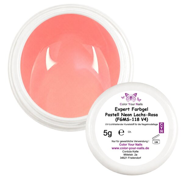 Expert Farbgel Pastell Neon Lachs-Rose (FGMS-118 V4)