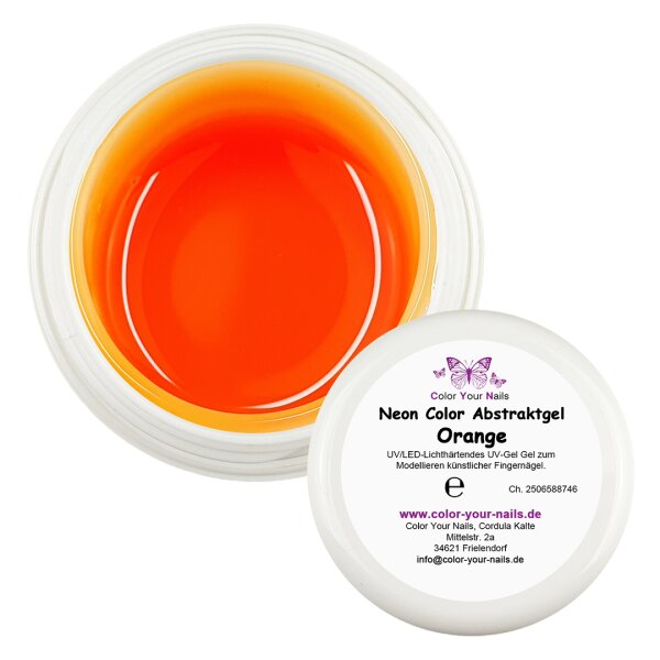 NEON Abstraktgel. Neon Orange