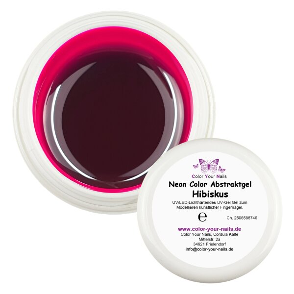 NEON Abstraktgel. Neon Hibiskus