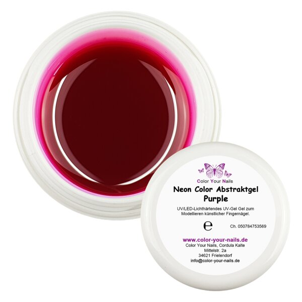 NEON Abstraktgel. Abstrakt Farbgel Neon Purple