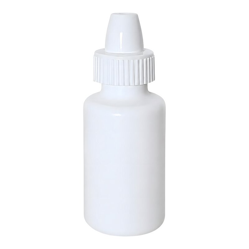 3-teilige Tropfflasche, weiß, 10 ml – Leerflasche mit Tropfeinsatz und Schraubverschluss