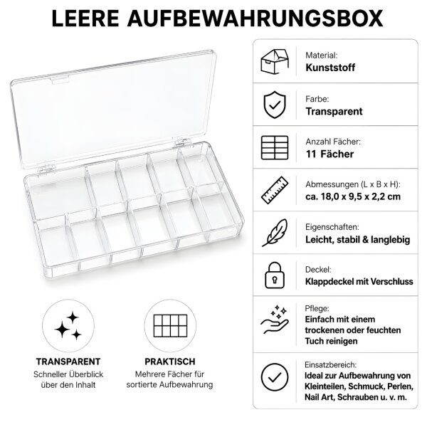Aufbewahrungsbox / Tipbox GROß, Transparent