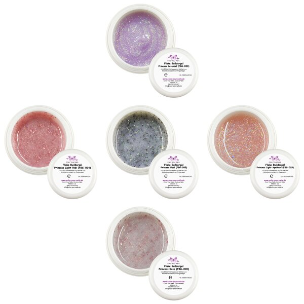 Stark limitiert: Flake Buildergel Set – 5 Farben