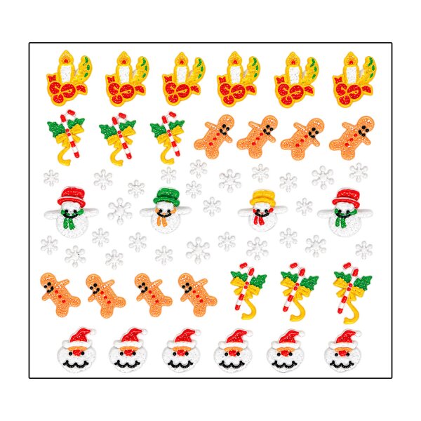 Weihnachtssticker Rehkitz, Schneeflocken, Mistelzweig  XST-0