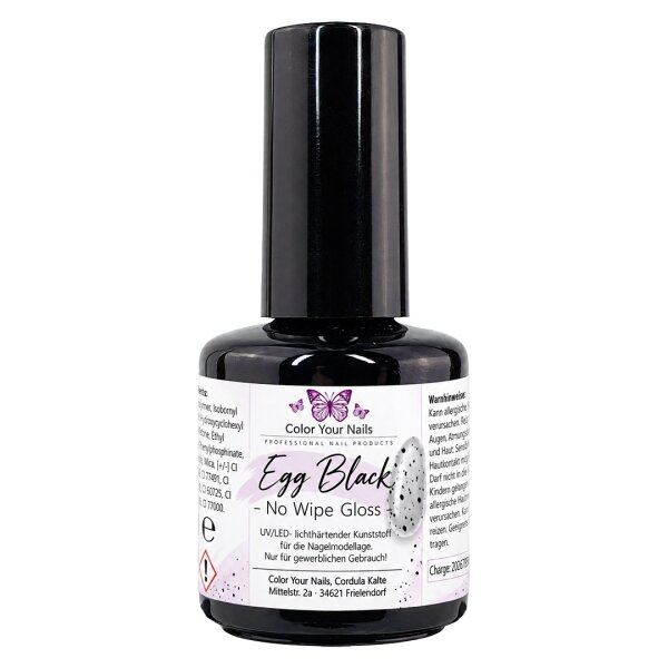 Egg Black - No Wipe Gloss mit unterschiedlichen Partikeln