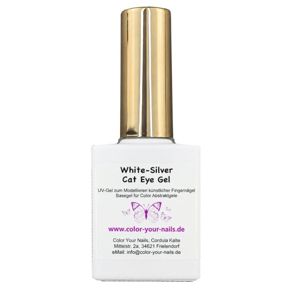 White Silver Cat Eye Gel 15ml Flasche