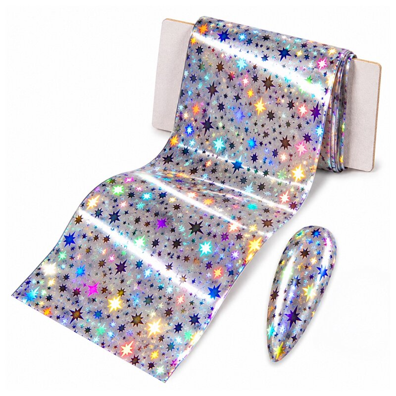 100 cm Transferfolie Holo Stars – holografisch