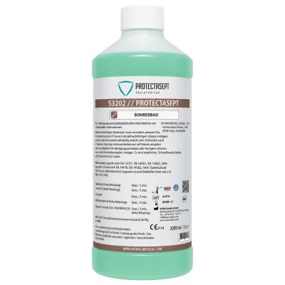 Protectasept Bohrerbad 2 Liter – Instrumentendesinfektion für rotierende Instrumente