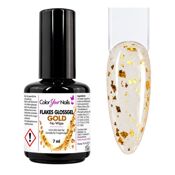 Flake Gloss Gel Gold, 7ml