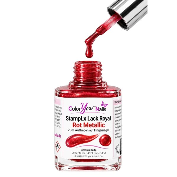 10ml StampLx Lack - NEUE FARBE Rot Metallic