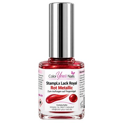 10ml StampLx Lack - NEUE FARBE Rot Metallic