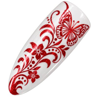 10ml StampLx Lack - NEUE FARBE Rot Metallic
