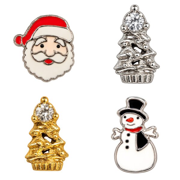 Weihnachtliche Nailart Metall Einleger.