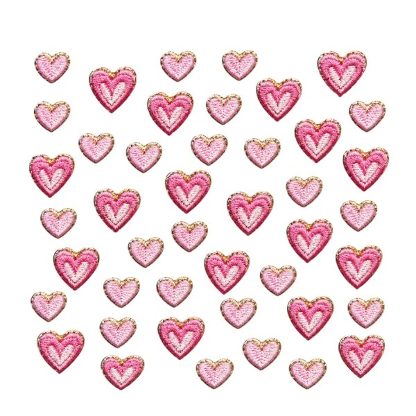 Nailart Sticker Glitter Herz Rosa/Pink