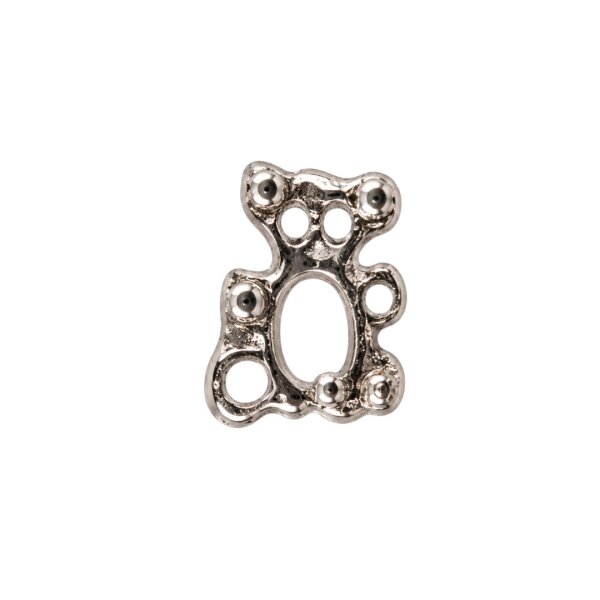 3D Nailart Charm Bärchen Abstrakt. 925er Sterlingsilber