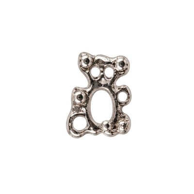 3D Nailart Charm Bärchen Abstrakt. 925er Sterlingsilber