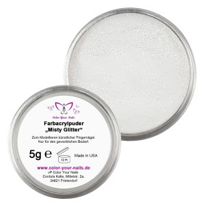 5g Acrylpuder mit Glitter . Misty- Glitter (Opak Glitter)