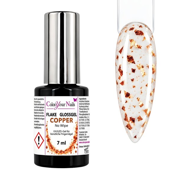 Flake Gloss Gel Copper, 7ml