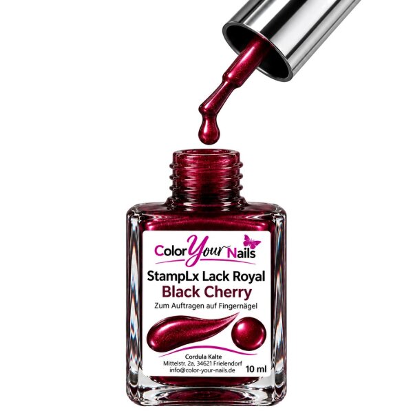 10ml StampLx Lack - Royal Stempellack -NEU: Black Cherry...