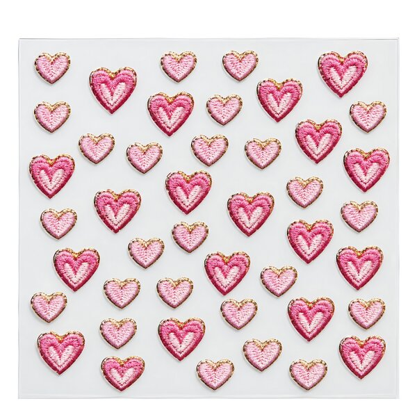 3D Glitzer Nagelsticker Herzen