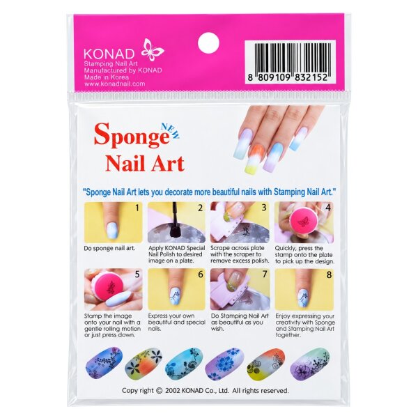 KONAD Sponge Nail Art Platte für Farbverläufe...