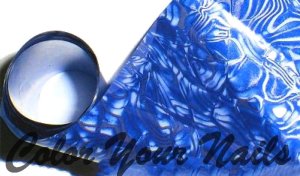 15cm Transferfolie blue-white Swirl-Alien Blue