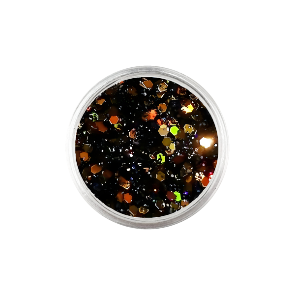 2g Glittermix  schwarz-gold