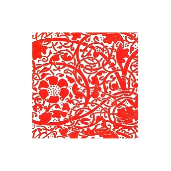 Transferfolie rot Lace.15cm x 4 cm (transparent)auch für Stamping