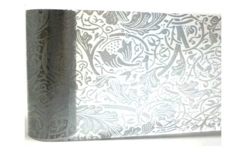 Transferfolie Silber Lace.15cm x 4 cm  (transparent) auch für Stamping