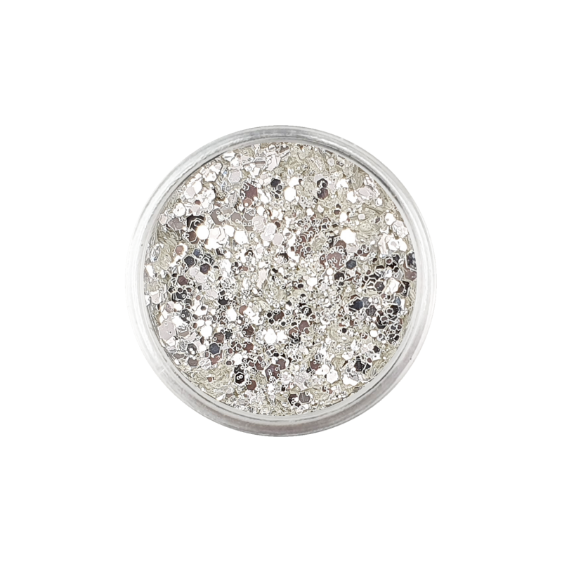 2,5g Glittermix Silber