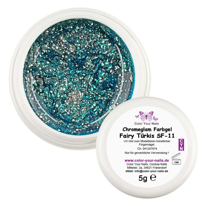 5g Premium Fairy Glamgel. Farbe: Türkis (SF-11)