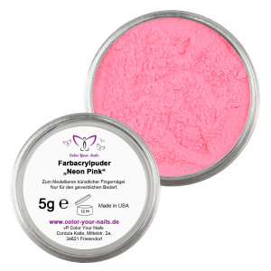 5g Neon Acrylpuder. Neon Pink