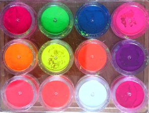 2g Neon Pigment, Pigmente, 10 verschiedenen Farben. Smoke...