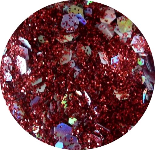 2,5g Glittermix  Rot-silber