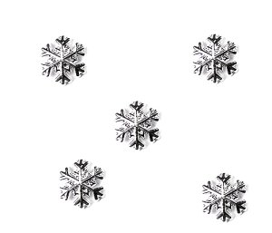 10 Metall Einleger Overlays - Eiskristalle / Schnee...