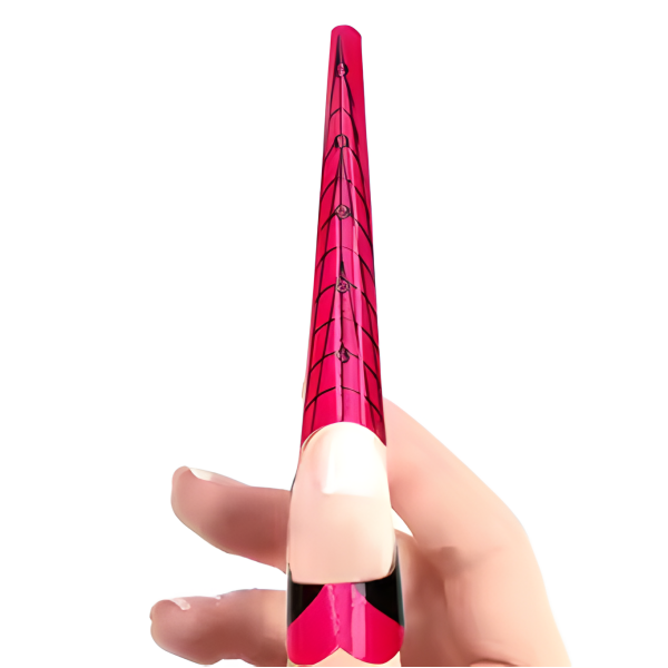 xxl Stiletto Verlängerungsschablonen. schwarz-pink. 250