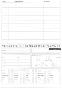 Karteikarten für Fußpflege / Pediküre, DIN A5, zum Aufklappen 5