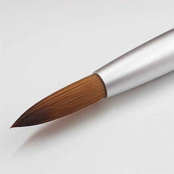 Kolinsky Imitat Acryl Pinsel Gr.12, Silber Schwarz