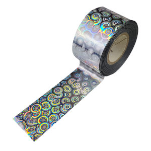 15cm Holo Transferfolie silber mit Muster. Auswahl: Round...