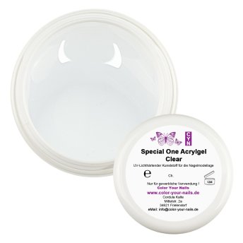 Special One Acrylgel tranparent - Clear, Softlinetiegel 15g