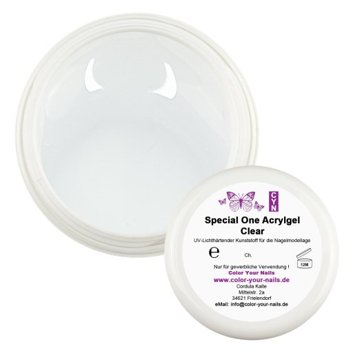 Special One Acrylgel tranparent - Clear, Softlinetiegel 5g