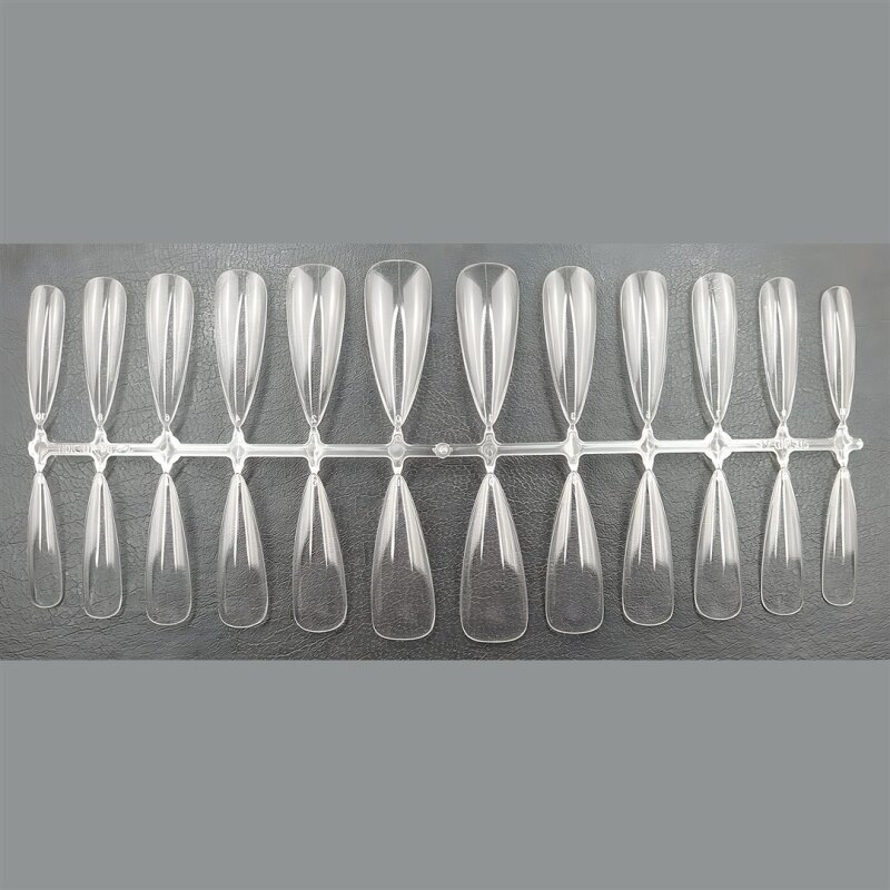 Special Fullcover Tips Stiletto (1 VE= 24 Tips) transparent - Press on Tips. 3 VE