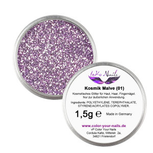 1,5g kosmetischer Glitter von InKo Nailz. Kosmik Malve (01)