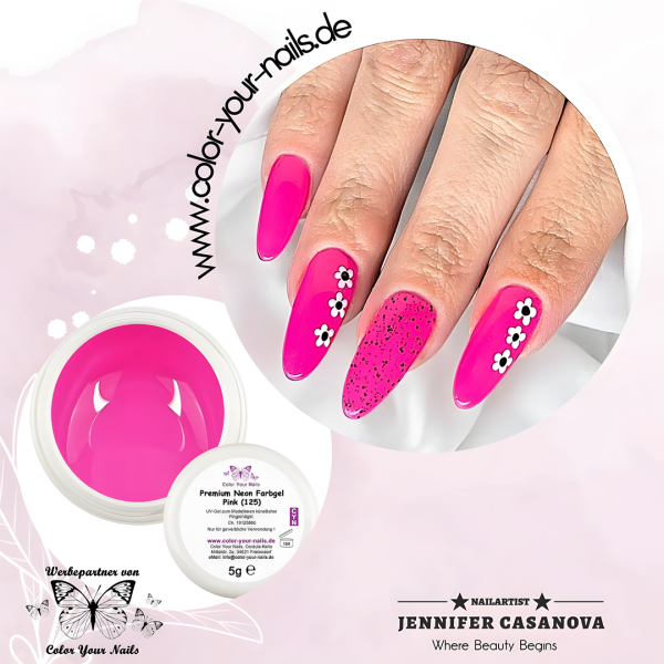 5g Premium Neon Farbgel, Pink-Töne. Pink (FGSM-125)