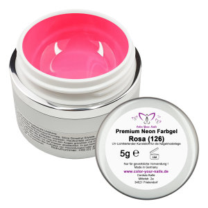 5g Premium Neon Farbgel, Pink-Töne. Rosa (126)