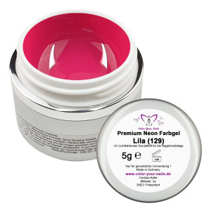 5g Premium Neon Farbgel, Pink-Töne. Lila (129)