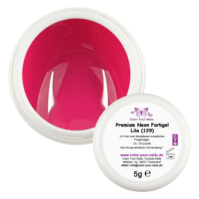 5g Premium Neon Farbgel, Pink-Töne. Lila-Pink (FGMS-129)