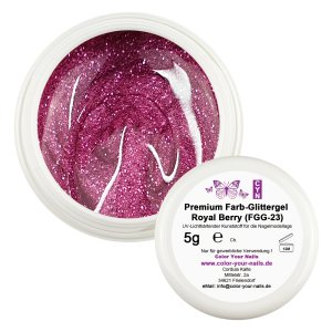 5g Premium Farb - Glittergel Royal Berry (FGG-23) HEMA FREE