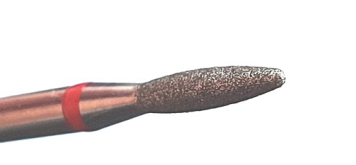 Nagelhautbit Flamme, fein, rot, mit stumpfer Spitze, Ø1,8mm (NH-1,8)