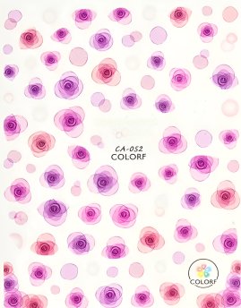 Color Rose Sticker, rosa farbige Rosen (CA-052)